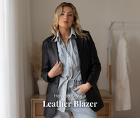 5 Tips For How to Style a Leather Blazer Like Hailey Bieber