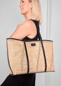 Clara Rattan Tote - Black -