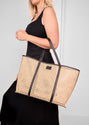 Clara Rattan Tote - Black -