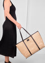 Clara Rattan Tote - Black -