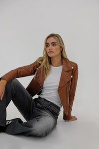 Barnabas Leather Jacket - Tan