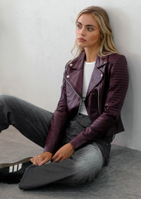 Barnabas Leather Jacket - Burgundy