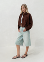 Apostl women’s brown suede bomber jacket in Australia
