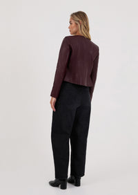 Apollo Leather Jacket - Burgundy