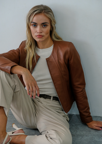 Apollo Leather Jacket - Tan